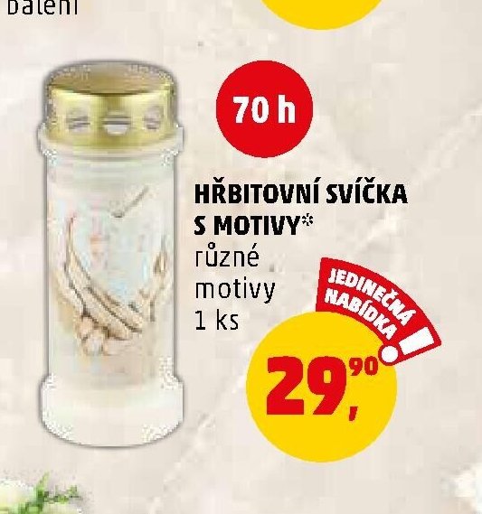 Hřbitovní svíčka s motivy