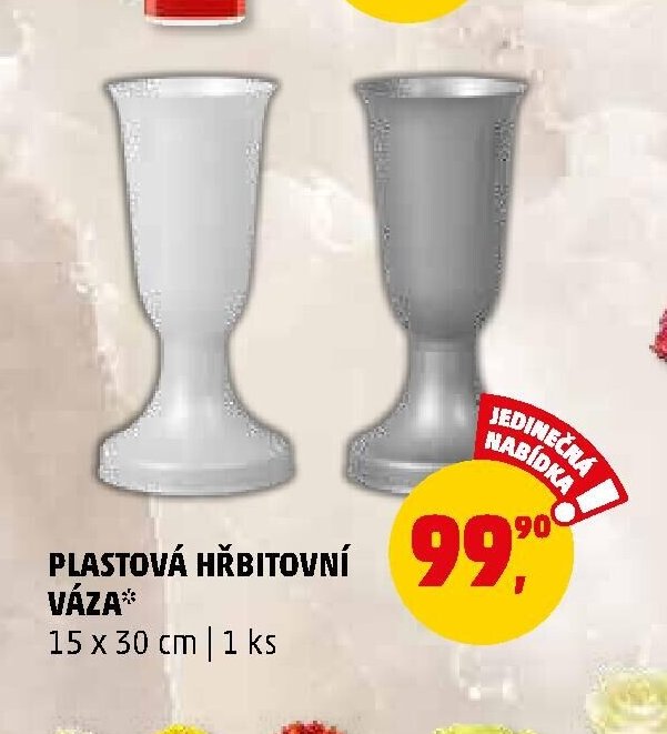 Plastová hřbitovní váza