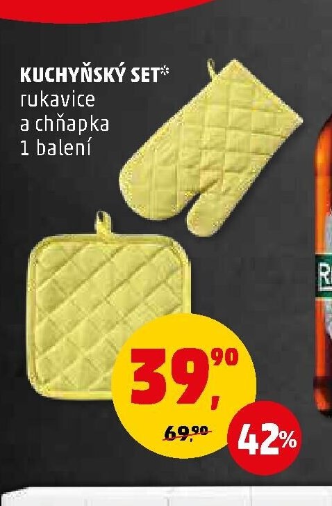 Kuchyňský set rukavice a chňapka