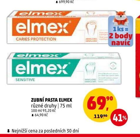 ZUBNÍ PASTA ELMEX různé druhy | 75 ml