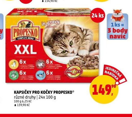 KAPSIČKY PRO KOČKY PROPESKO různé druhy | 24x 100 g