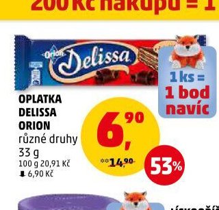 Oplatka Delissa Orion různé druhy