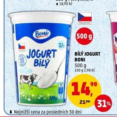 BÍLÝ JOGURT BONI 500 g