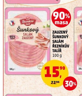 ZAUZENÝ ŠUNKOVÝ SALÁM ŘEZNÍKŮV TALÍŘ 100 g