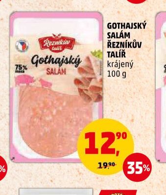 GOTHAJSKÝ SALÁM ŘEZNÍKŮV TALÍŘ 100 g
