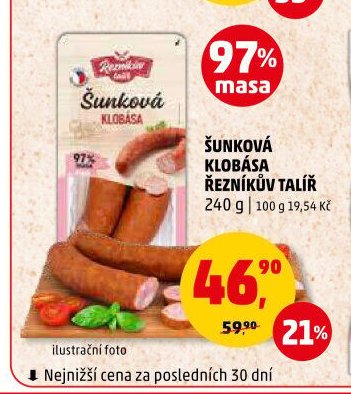 ŠUNKOVÁ KLOBÁSA ŘEZNÍKŮV TALÍŘ 240 g