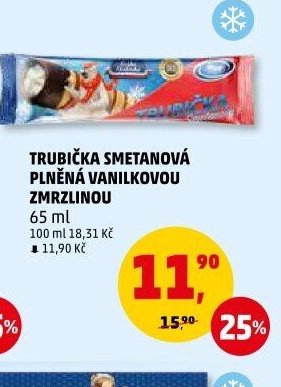 TRUBIČKA SMETANOVÁ PLNĚNÁ VANILKOU ZMRZLINOU