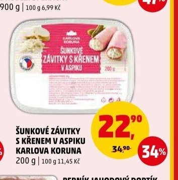 ŠUNKOVÉ ZÁVITKY S KŘENEM KARLOVA KORUNA