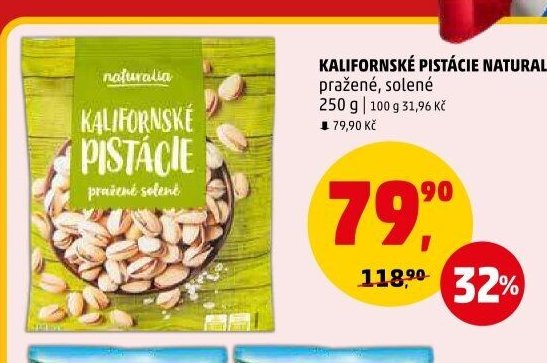 KALIFORNSKÉ PISTÁCIE NATURALIA