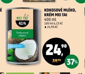 Kokosové mléko, krém Mei Tai