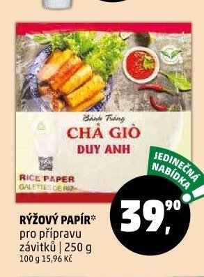 RÝŽOVÝ PAPÍR pro přípravu závitků
