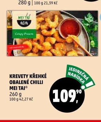 KREVETY KŘEHKÉ OBALENÉ CHILLI MEI TAI