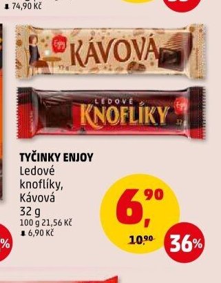Tyčinky Enjoy Ledové knoflíky, Kávová