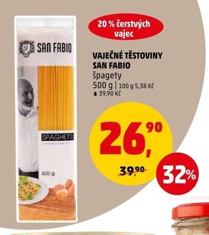 Vaječné těstoviny San Fabio špagety 500 g