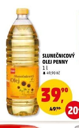 Slunečnicový olej Penny 1 l