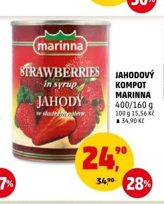Jahodový kompot Marinna 400/160 g