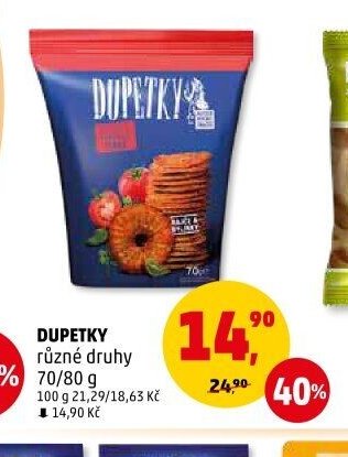 DUPETKY různé druhy 70/80 g