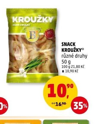 SNACK KROUŽKY různé druhy 50 g