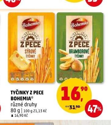 TYČINKY Z PECE BOHEMIA různé druhy 80 g