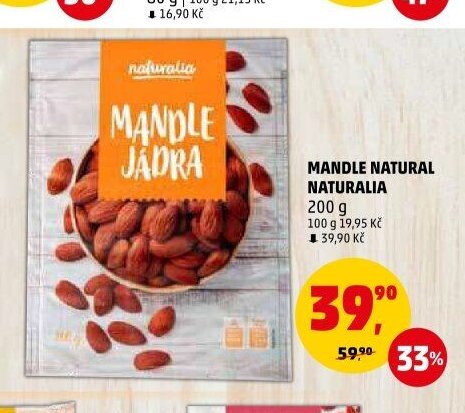 MANDLE NATURAL NATURALIA 200 g