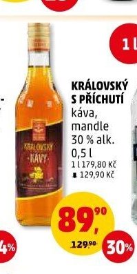 KRÁLOVSKÝ S PŘÍCHUTÍ káva, mandle