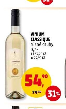 VINIUM CLASSIQUE různé druhy