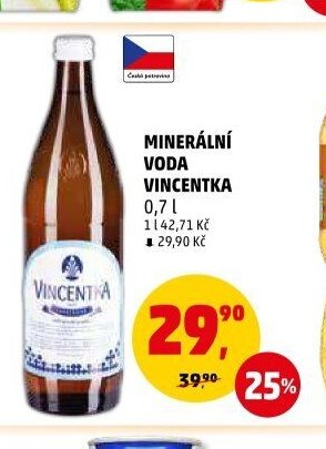 MINERÁLNÍ VODA VINCENTKA