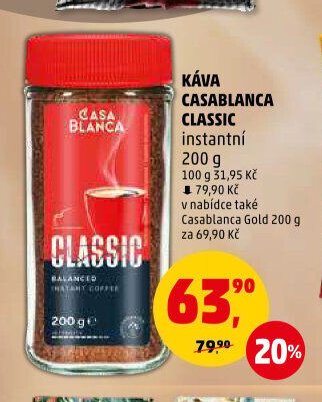 KÁVA CASABLANCA CLASSIC instantní