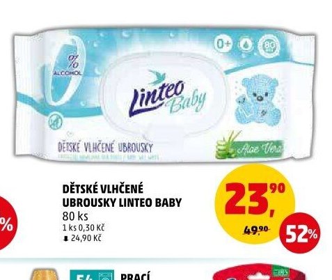DĚTSKÉ VLHČENÉ UBROUSKY LINTEO BABY