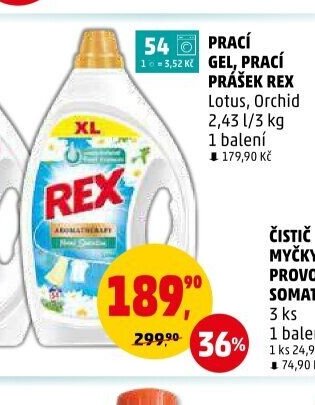PRACÍ GEL, PRACÍ PRÁŠEK REX Lotus, Orchid