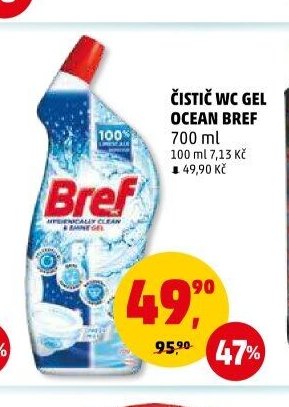 ČISTIČ WC GEL OCEAN BREF