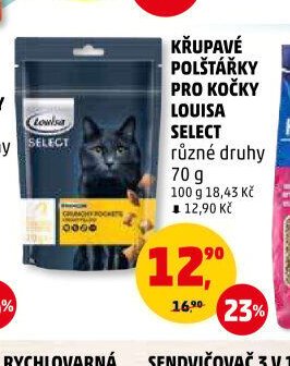 Křupavé polštářky pro kočky Louisa Select 70 g