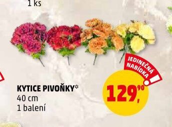 Kytice pivoňky 40 cm 1 balení