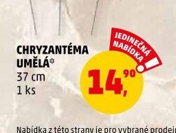 Chryzantéma umělá 37 cm 1 ks