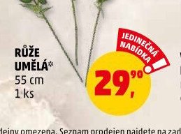 Růže umělá 55 cm 1 ks
