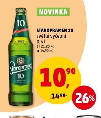 STAROPRAMEN 10 světlé výčepní 0,5 l