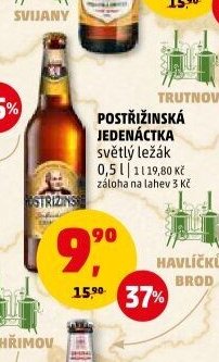 POSTŘIŽINSKÁ JEDENÁCTKA světlý ležák 0,5 l