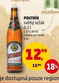 POUTNÍK světlý ležák 0,5 l