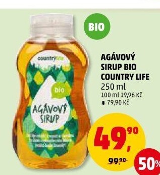 Agávový sirup Bio Country Life