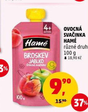 Kapsička ovocná svačinka Hamé