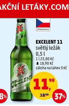 Pivo světlý ležák 11° Excelent
