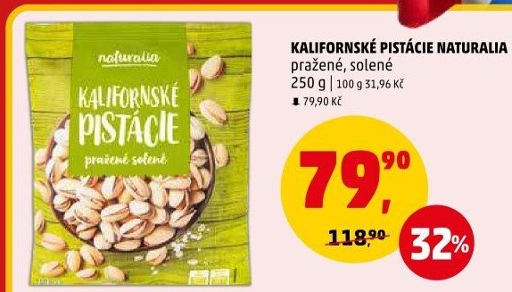 Pražené pistácie kalifornské Naturalia