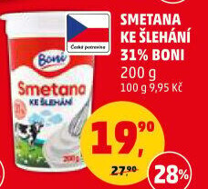 Smetana ke šlehání Boni 31%