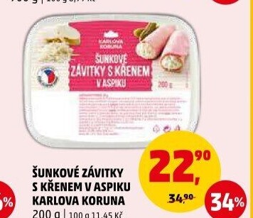 Šunkový závitek s křenem Karlova Koruna