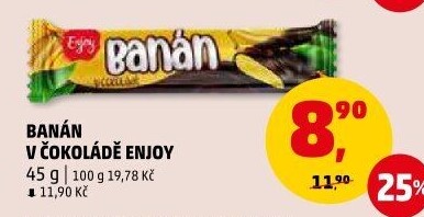 Tyčinka Banány v čokoládě Enjoy