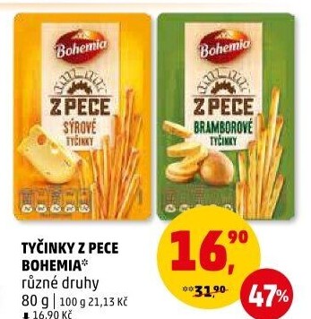 Tyčinky Z pece Bohemia Chips