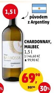 Víno Chardonnay Barbossa