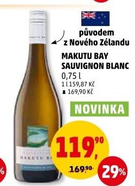 Víno Sauvignon Blanc Makutu Bay
