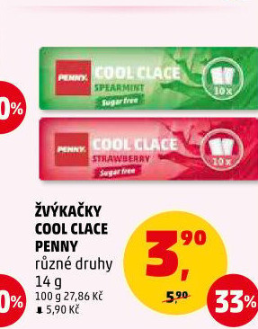 Žvýkačky Cool Clace Penny