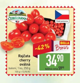 Rajčata cherry oválná